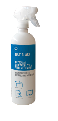 Nettoyant surfaces vitrées et écrans NAT GLASS hts bio - 750ml
