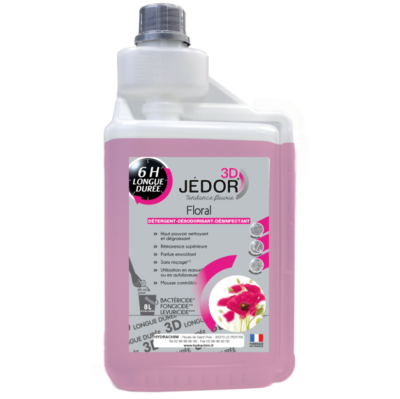 JEDOR 3D FLORAL 3D - 1L Détergent, Désodorisant et Désinfectant