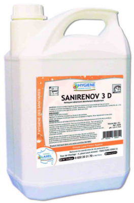 Nettoyant détartrant désinfectant sanitaire SANIRENOV 3D - 5L