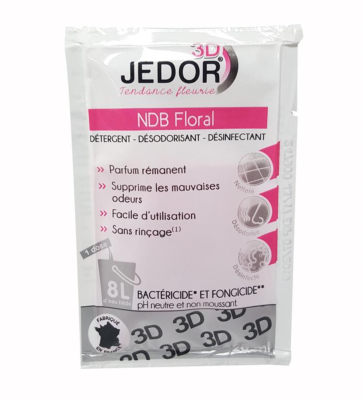 JEDOR 3D FLORAL Détergent, Désinfectant et Désodorisant  - X60 dosettes sol
