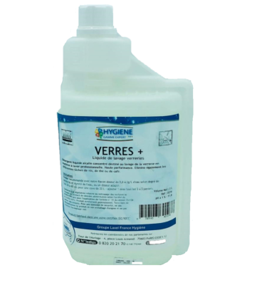 Liquide lavage verrerie VERRES+ - 1L